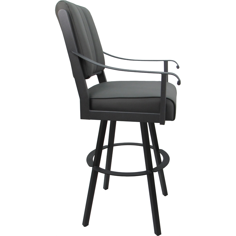 Leather Swivel Metal Counter Bar Stool 26