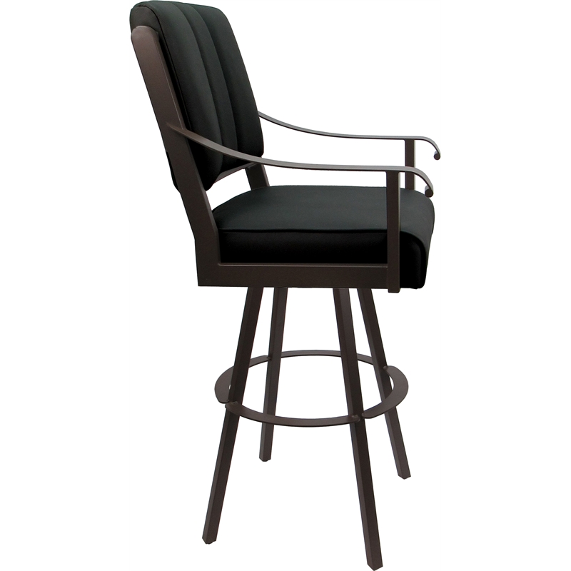 Leather Swivel Metal Counter Bar Stool 26