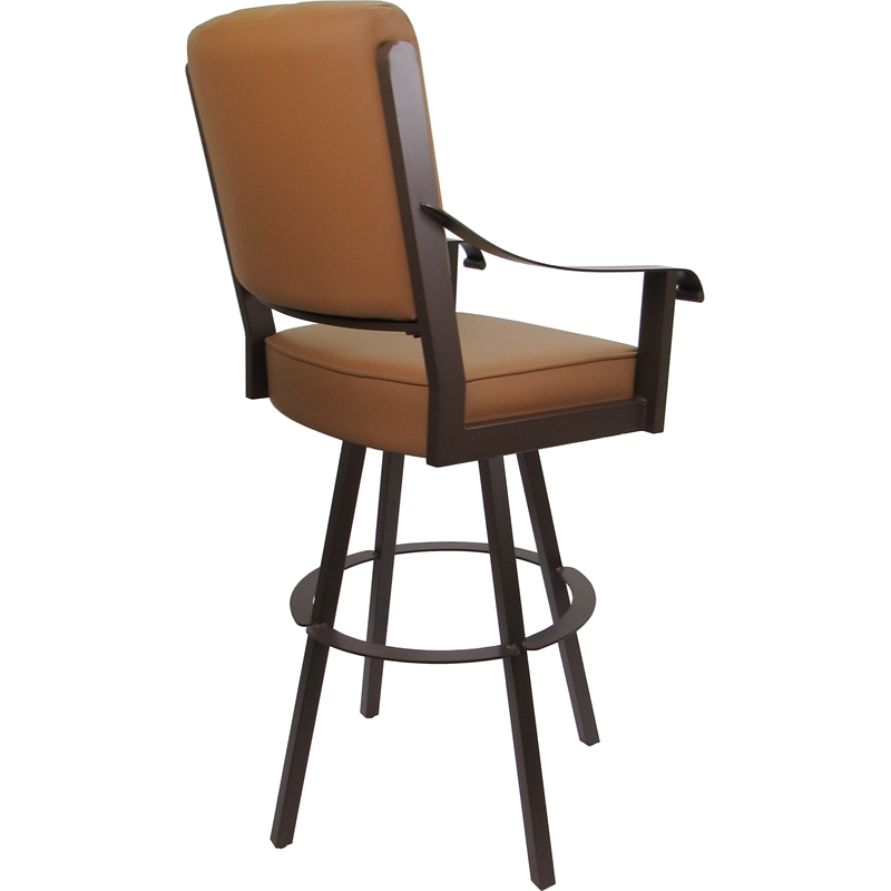 Leather Swivel Metal Counter Bar Stool 26