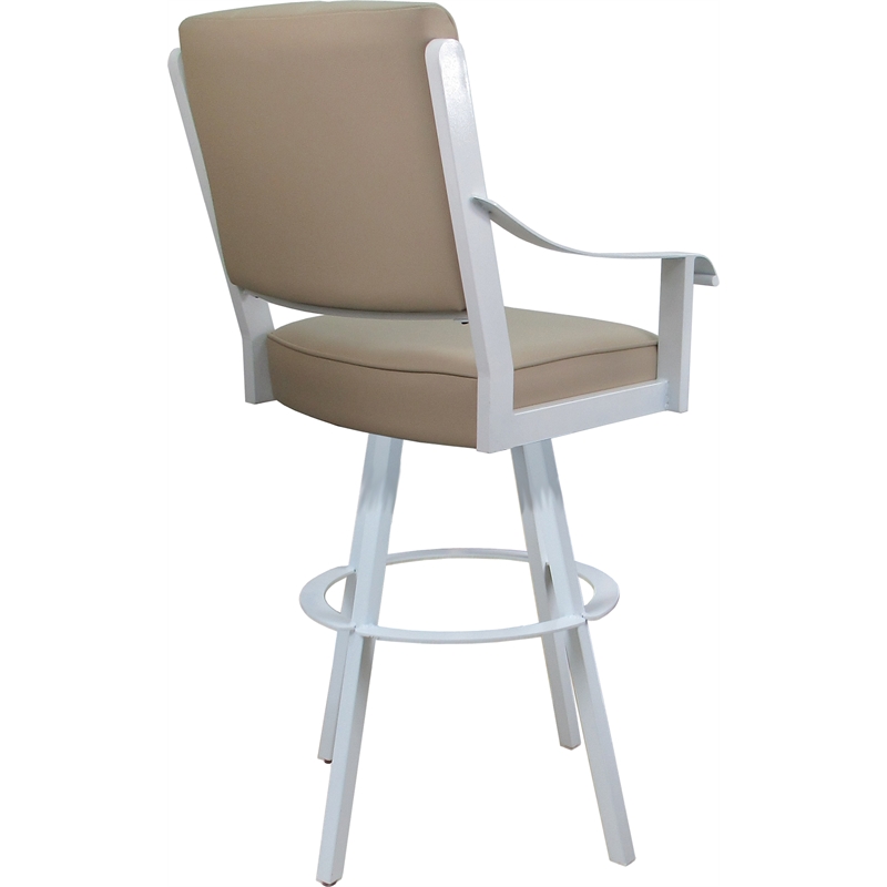 Leather Swivel Metal Counter Bar Stool 26