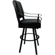 Leather Swivel Metal Bar Stool 30