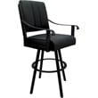 Leather Swivel Metal Bar Stool 30