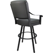 Leather Swivel Metal Bar Stool 30