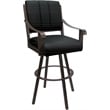 Leather Swivel Metal Bar Stool 30