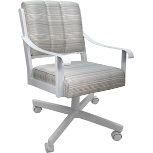 Dining Caster Chair Swivel Tilt - Memphis - Natural Fun Cream - White