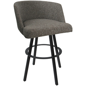 Extra Tall Bar Stool Swivel Metal 34&quot Seat - Joey - Mojave Gray Fabric - Gray