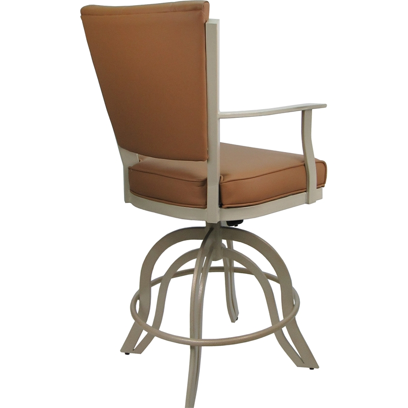 Leather Counter Swivel Metal Bar Stool Montana 26