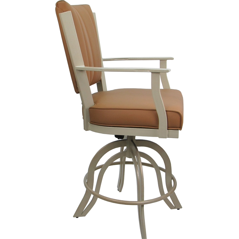 Leather Swivel Metal Bar Stool Montana 30