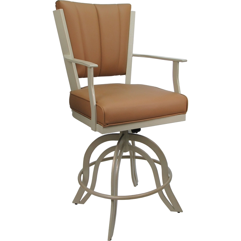 Leather Swivel Metal Bar Stool Montana 30