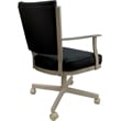 Leather Montana Dining Caster Chair Swivel Tilt - Black on Beige