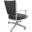 Leather Montana Dining Caster Chair Swivel Tilt - Gray on White