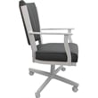 Leather Montana Dining Caster Chair Swivel Tilt - Gray on White