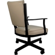 Leather Montana Dining Caster Chair Swivel Tilt - Tan on Black
