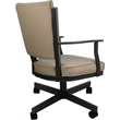 Leather Montana Dining Caster Chair Swivel Tilt - Tan on Grey