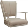 Leather Montana Dining Caster Chair Swivel Tilt - Tan on Beige