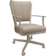 Leather Montana Dining Caster Chair Swivel Tilt - Tan on Beige