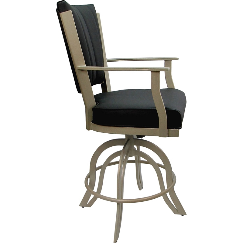 Leather Counter Swivel Metal Bar Stool Montana 26