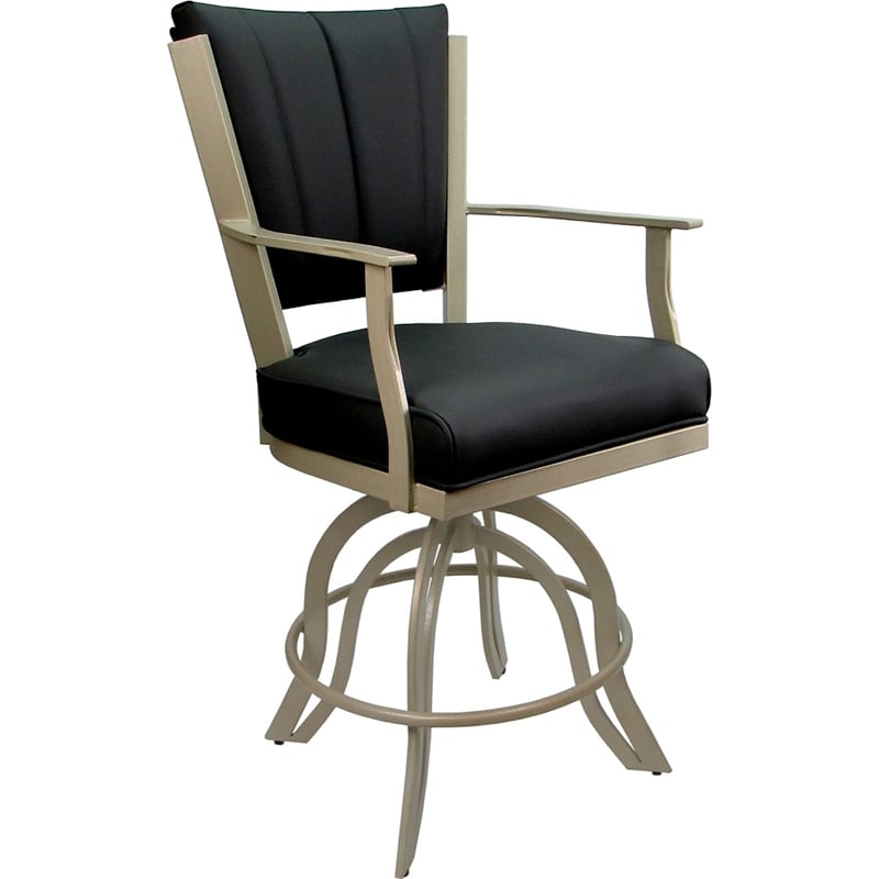 Leather Counter Swivel Metal Bar Stool Montana 26
