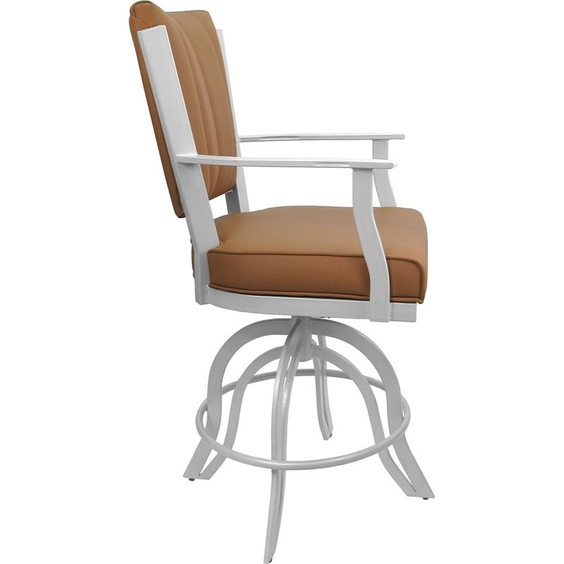 Leather Counter Swivel Metal Bar Stool Montana 26