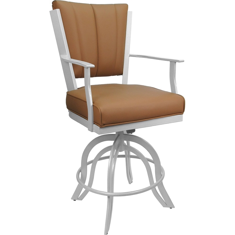 Leather Counter Swivel Metal Bar Stool Montana 26