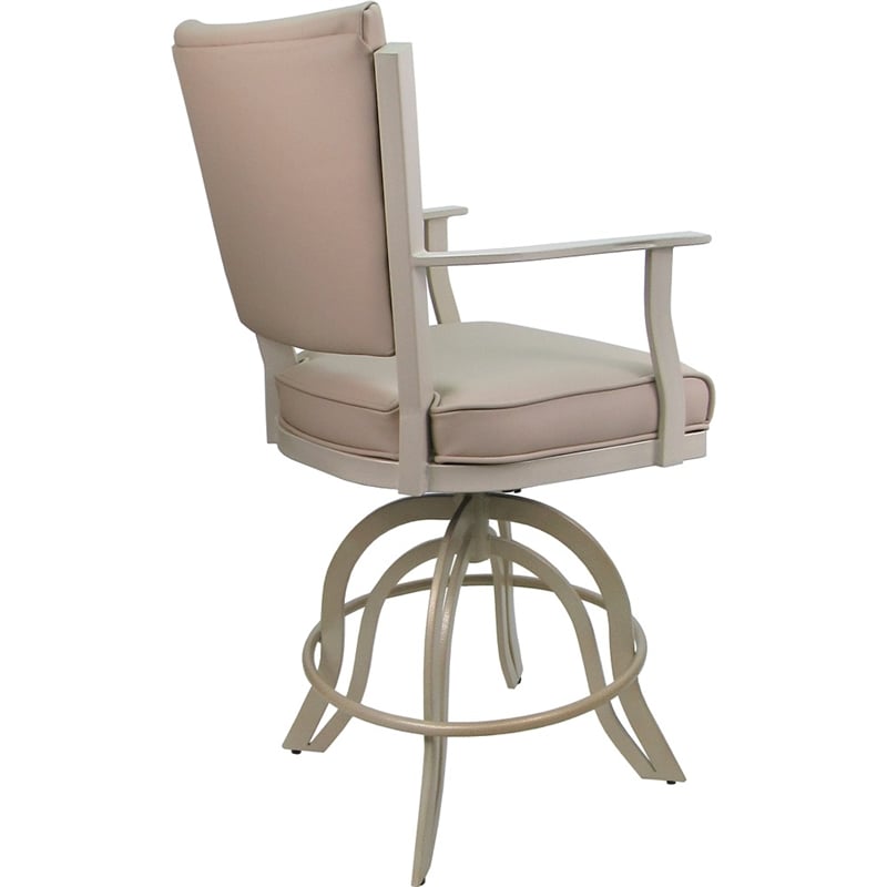 Leather Counter Swivel Metal Bar Stool Montana 26