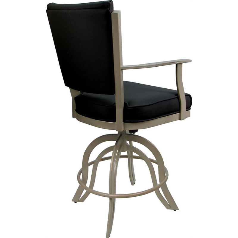 Leather Swivel Metal Bar Stool Montana 30