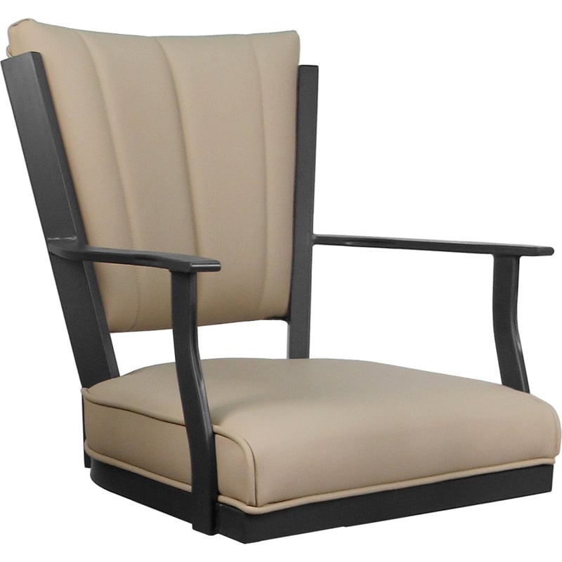 Leather Swivel Metal Bar Stool Montana 30