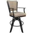 Leather Swivel Metal Bar Stool Montana 30