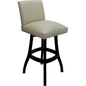 Counter Solid Wood Stool Sommerville 26&quot Seat - Ocean Beige Vinyl - Black