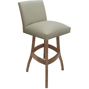 Counter Solid Wood Stool Sommerville 26&quot Seat - Ocean Beige Vinyl - Cashew