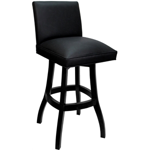 Counter Solid Wood Stool Sommerville 26&quot Seat - Black Vinyl - Black