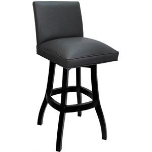 Counter Solid Wood Stool Sommerville 26&quot Seat - Gray Vinyl - Black