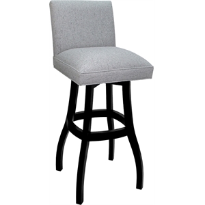 Extra Tall Solid Wood Bar Stool Sommerville 34&quot - Hemsath Slate Fabric - Black