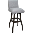 Extra Tall Solid Wood Bar Stool Sommerville - Hemsath Slate Fabric - Dark Walnut