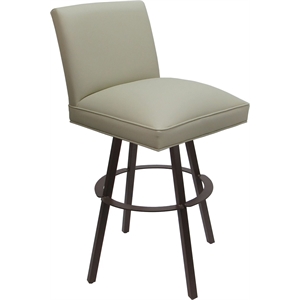 Swivel Metal Extra Tall Stool Sommerville 34&quot Seat - Ocean Beige Vinyl - Brown