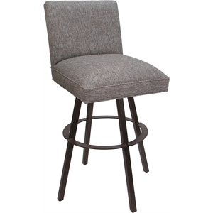 Swivel Metal Extra Tall Stool Sommerville 34&quot Seat - Mojave Gray Fabric - Brown