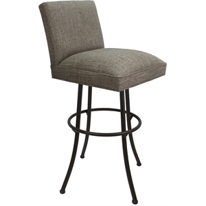 Swivel Metal Counter Stool Sommerville 26&quot Seat - Plumley Cocoa Fabric - Brown