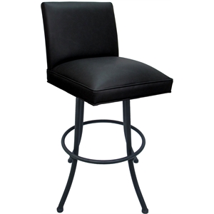 Swivel Metal Extra Tall Stool Sommerville 34&quot Seat - Black Vinyl - Gray