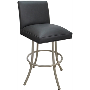 Swivel Metal Extra Tall Stool Sommerville 34&quot Seat - Gray Vinyl - Beige
