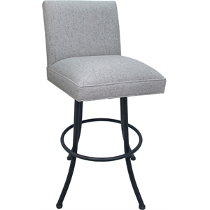 Swivel Metal Extra Tall Stool Sommerville 34&quot Seat - Hemsath Slate Fabric - Gray