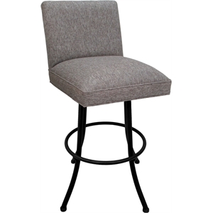Swivel Metal Extra Tall Stool Sommerville 34&quot Seat - Mojave Gray Fabric - Black