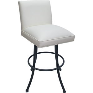 Swivel Metal Extra Tall Stool Sommerville 34&quot Seat - White Vinyl - Gray