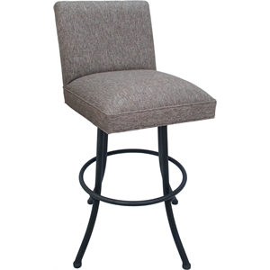 Swivel Metal Extra Tall Stool Sommerville 34&quot Seat - Mojave Gray Fabric - Gray
