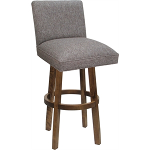 Swivel Wood Counter Stool Sommerville 26&quot Seat - Mojave Gray Fabric - Moca Base