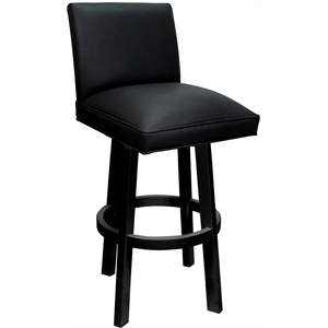 Swivel Wood Counter Stool Sommerville 26&quot Seat - Black Vinyl - Black