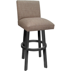 Swivel Wood Extra Tall Stool Sommerville 34&quot Seat - Basin Beige Fabric - Gray