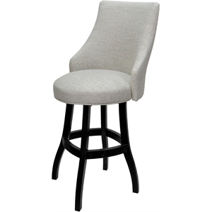 Counter Bar Stool Swivel Wood 26&quot -Belisima Plus - Williams Stone Fabric - Black