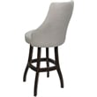 Counter Bar Stool Swivel Wood Belisima Plus- Williams Stone Fabric - Dark Walnut