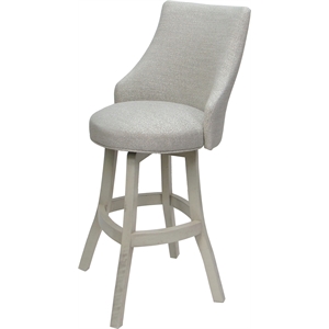 Counter Bar Stool Swivel Wood 26&quot Seat Belisima Plus- Williams Stone Fabric - ET