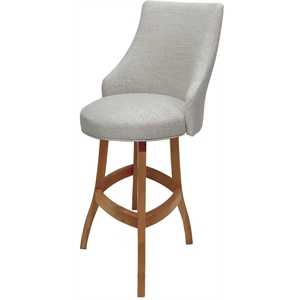 Counter Bar Stool Swivel Wood 26&quot -Belisima Plus - Williams Stone Fabric - Honey